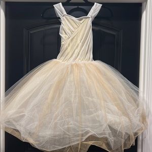 New White & Gold Ballet Costume